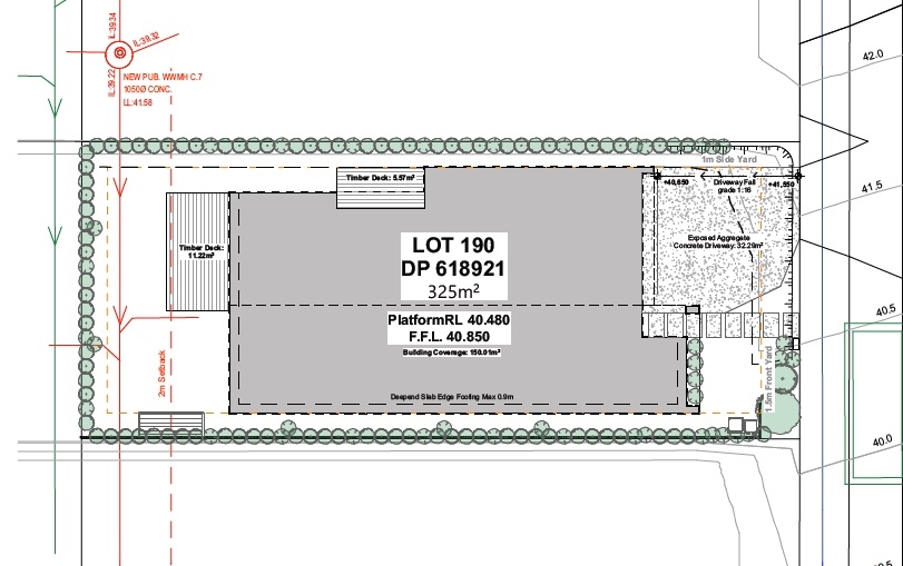  Generation Homes LOT 190 ARA ESTATES THE PORSCHE PACKAGE LAND AND BUILD Site plan 