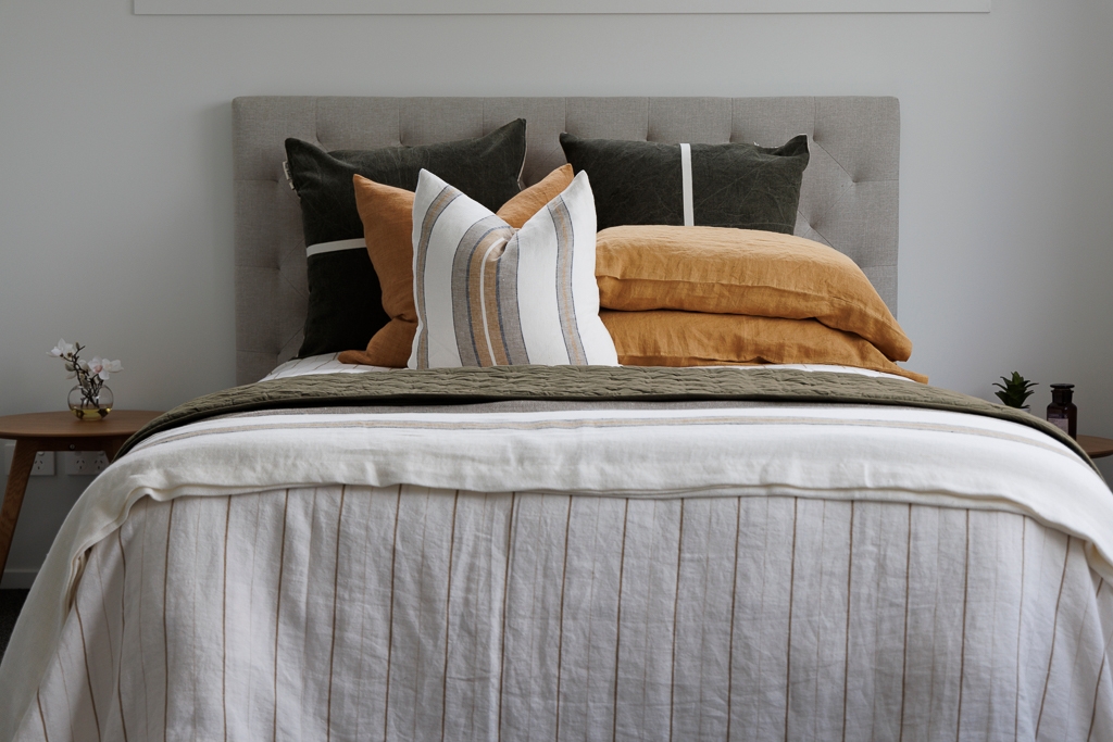  Generation Homes Monowai – Elevated Coastal Elegance on Pararēkau Island Apartment show home 135a Victoria Street Cambridge Feb 2023 Master bedroom 1 