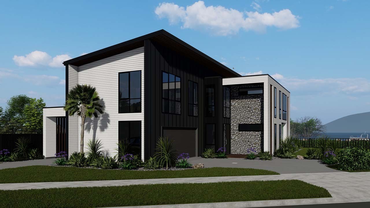  Generation Homes Colorado – Contemporary Coastal Luxury on Pararēkau Island Colorado MONO View Back web 