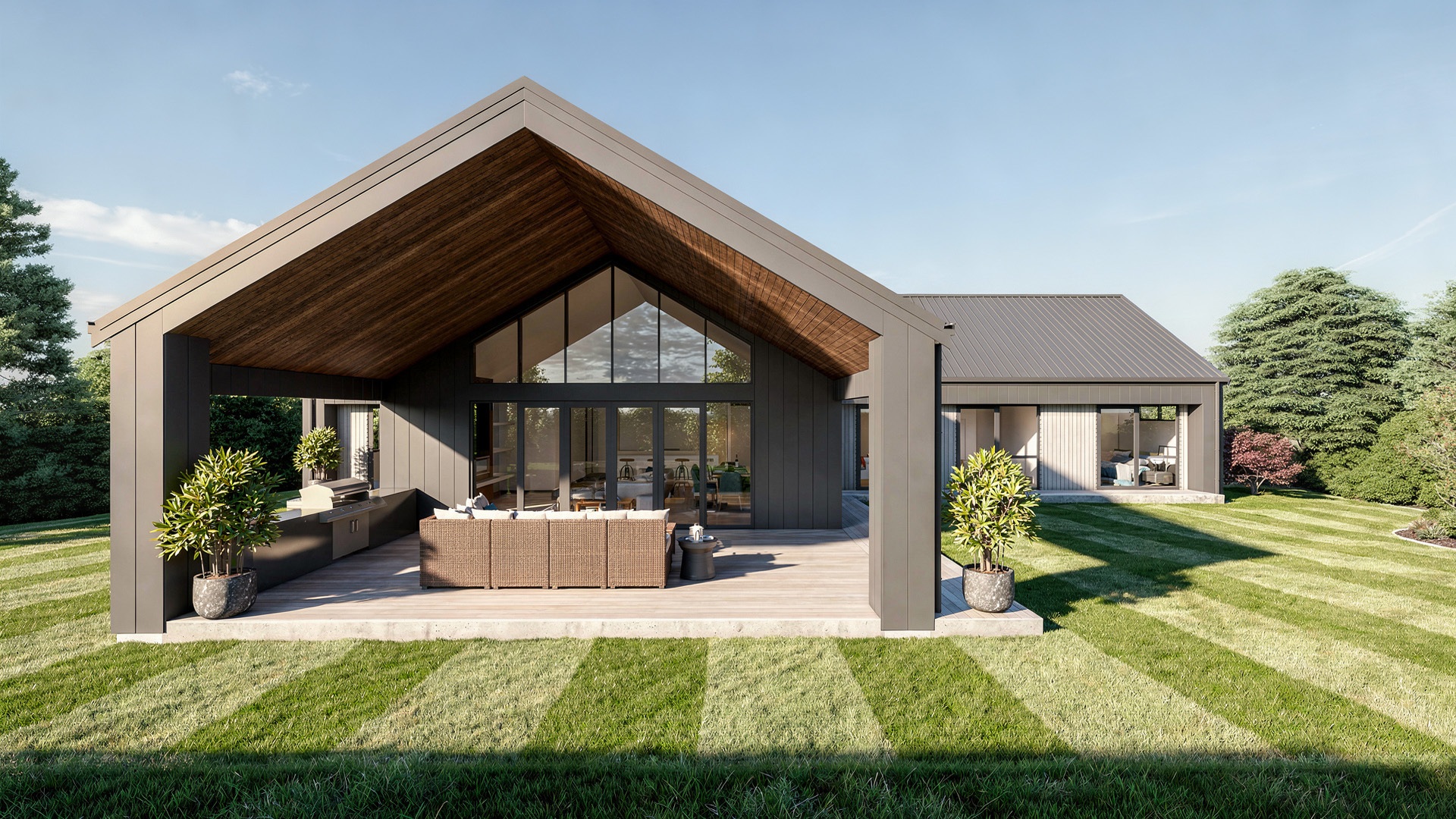  Generation Homes Contemporary Island Retreat on Serene Pararēkau Island Muriwai 3 D Render exterior 3 AI 