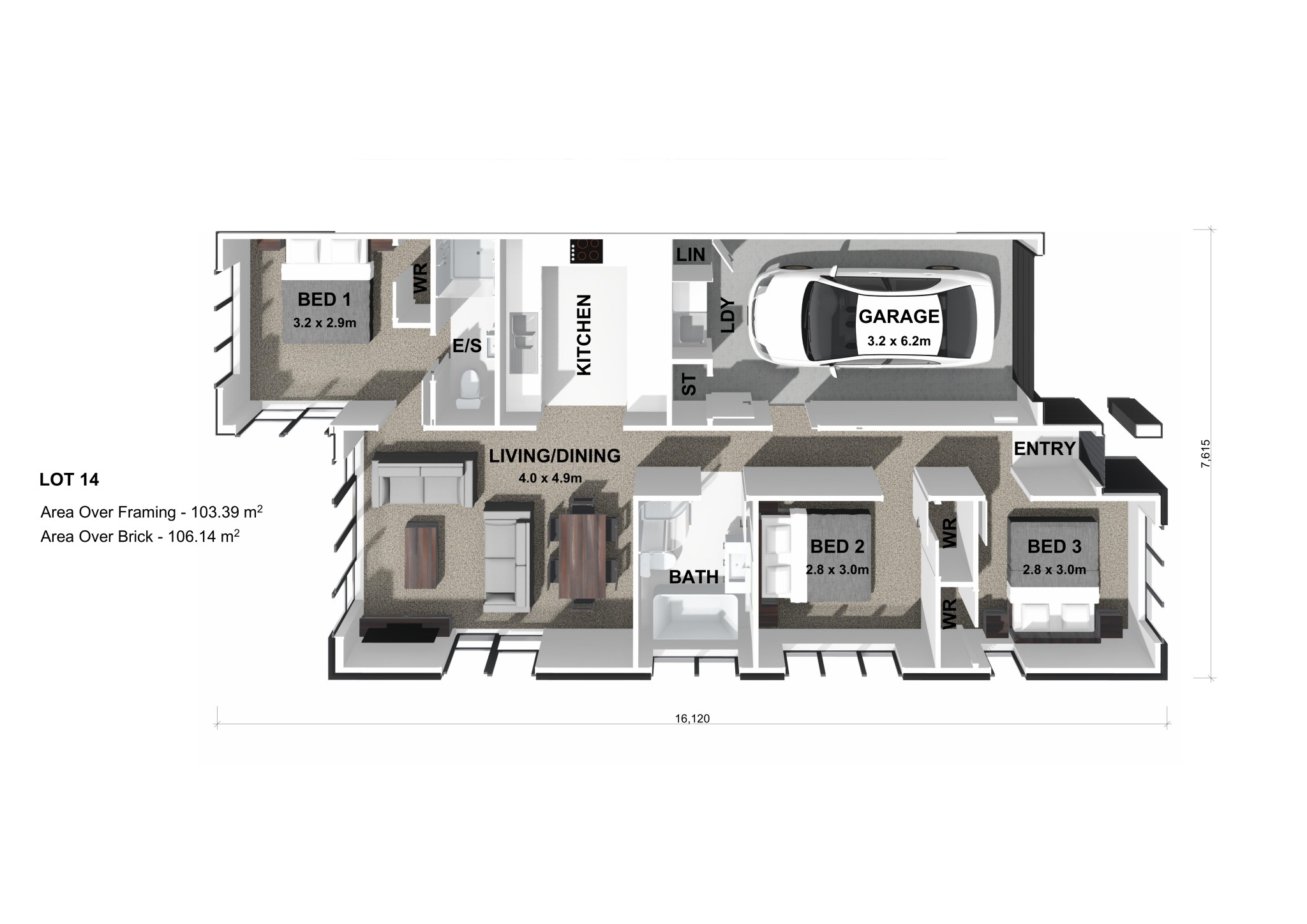  Generation Homes Smart Buying, Sunny Living In Ngawai Te Puke Floor Plan Lot 14 