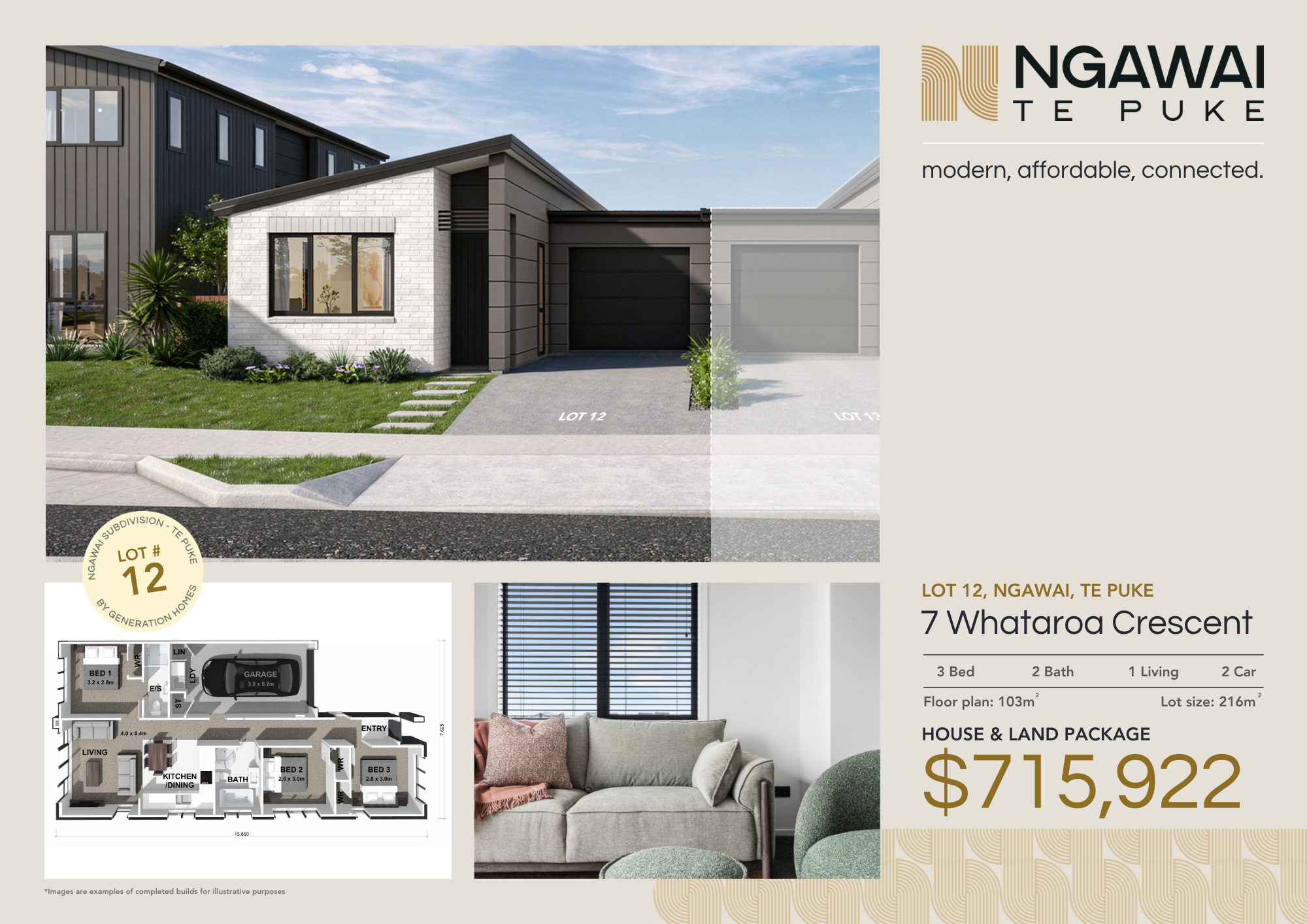  Generation Homes A Better First Step, Right on the Reserve Lot 12 A4 HL Ngawai Subdivision Oct 25 