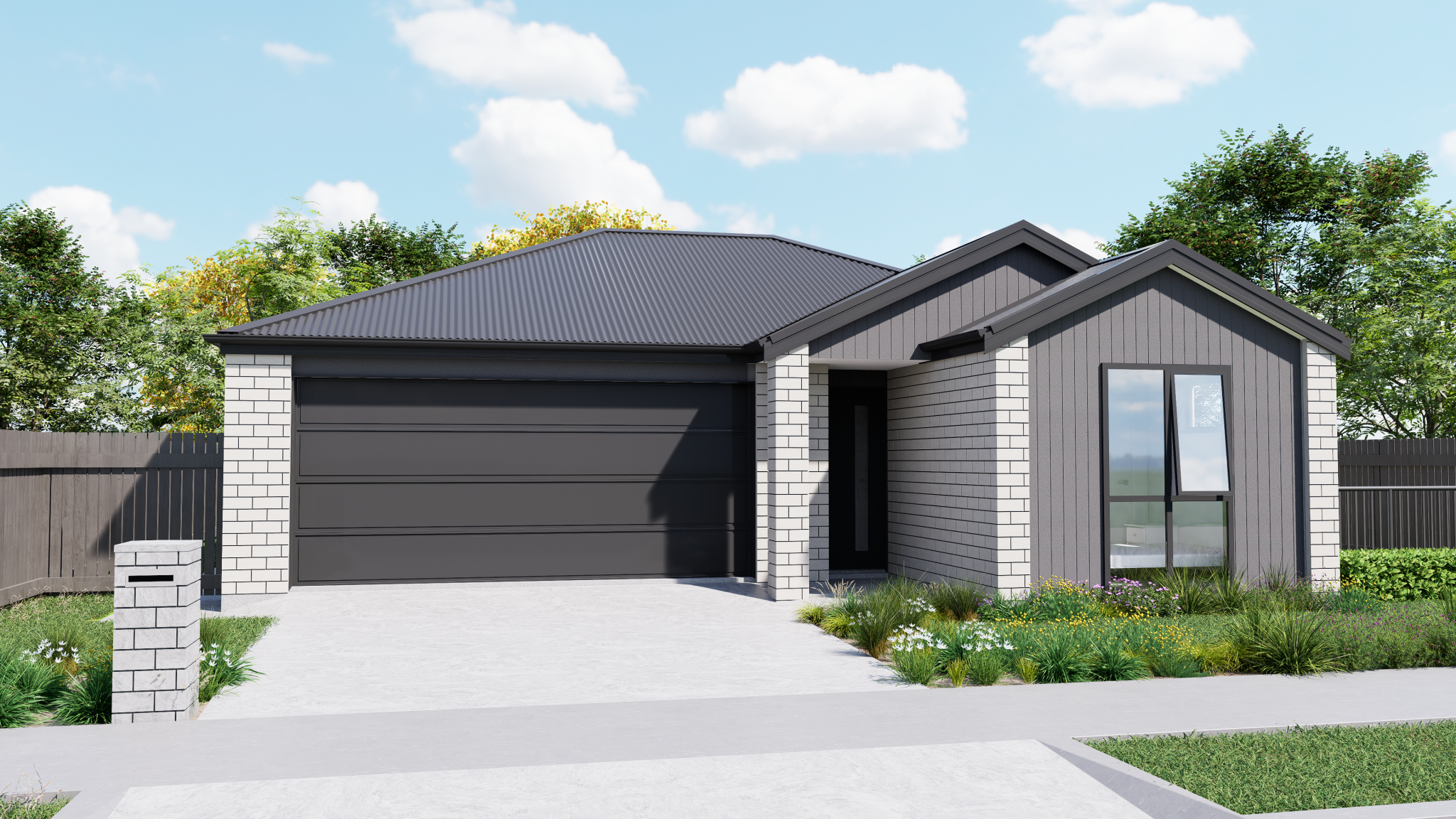  Generation Homes Stylish 3-Bedroom Home in Kennedys Green Lot 224 Kennedys Green double garage render 