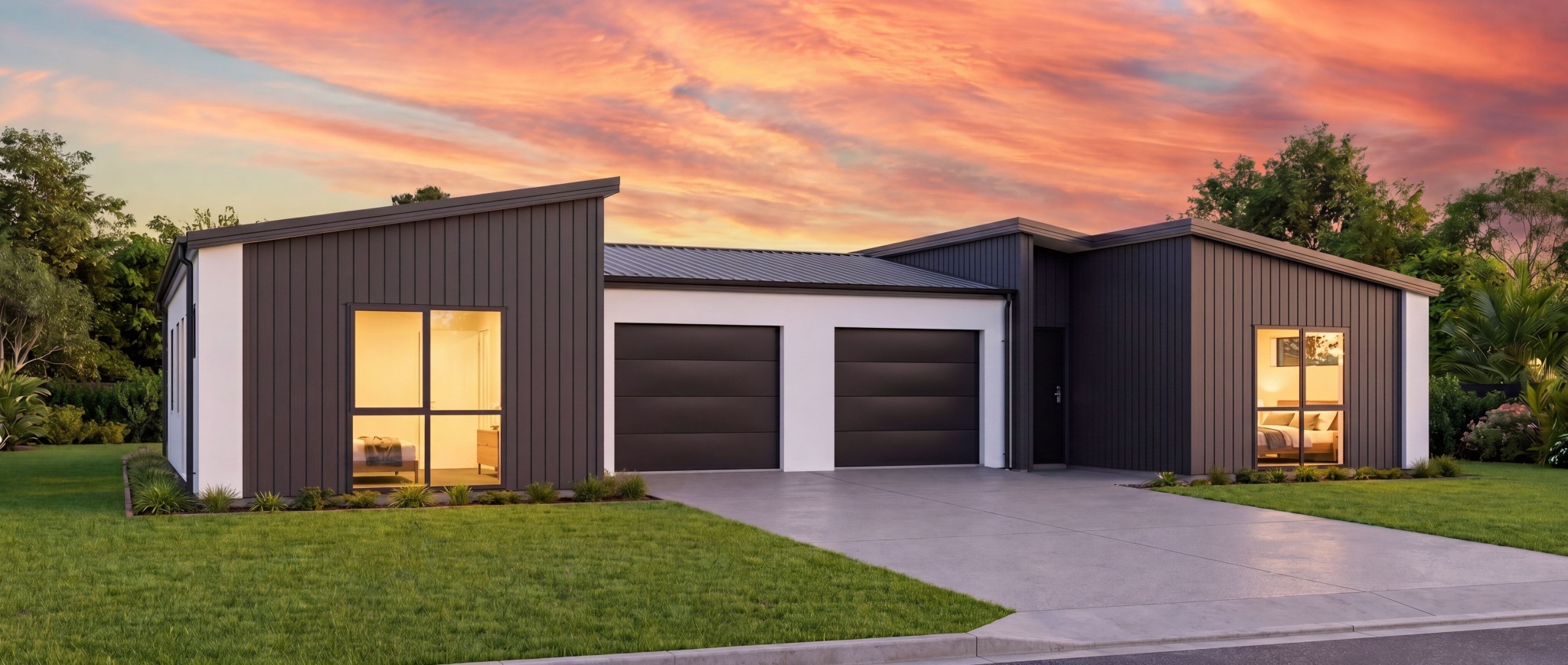  Generation Homes Modern Duplex Living in Rolleston Lot 446 447 Arbor Green Render 09 07 side profile 
