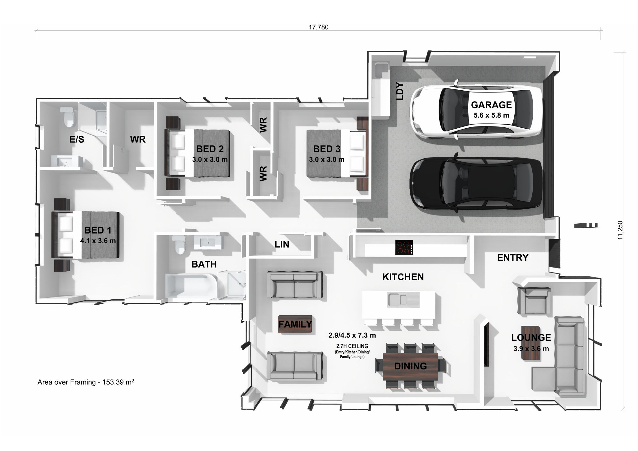  Generation Homes Modern & Affordable New Build in Greenhill Park Lot 537 Greenhill Park 3 D Floor Plan NEW REVA 