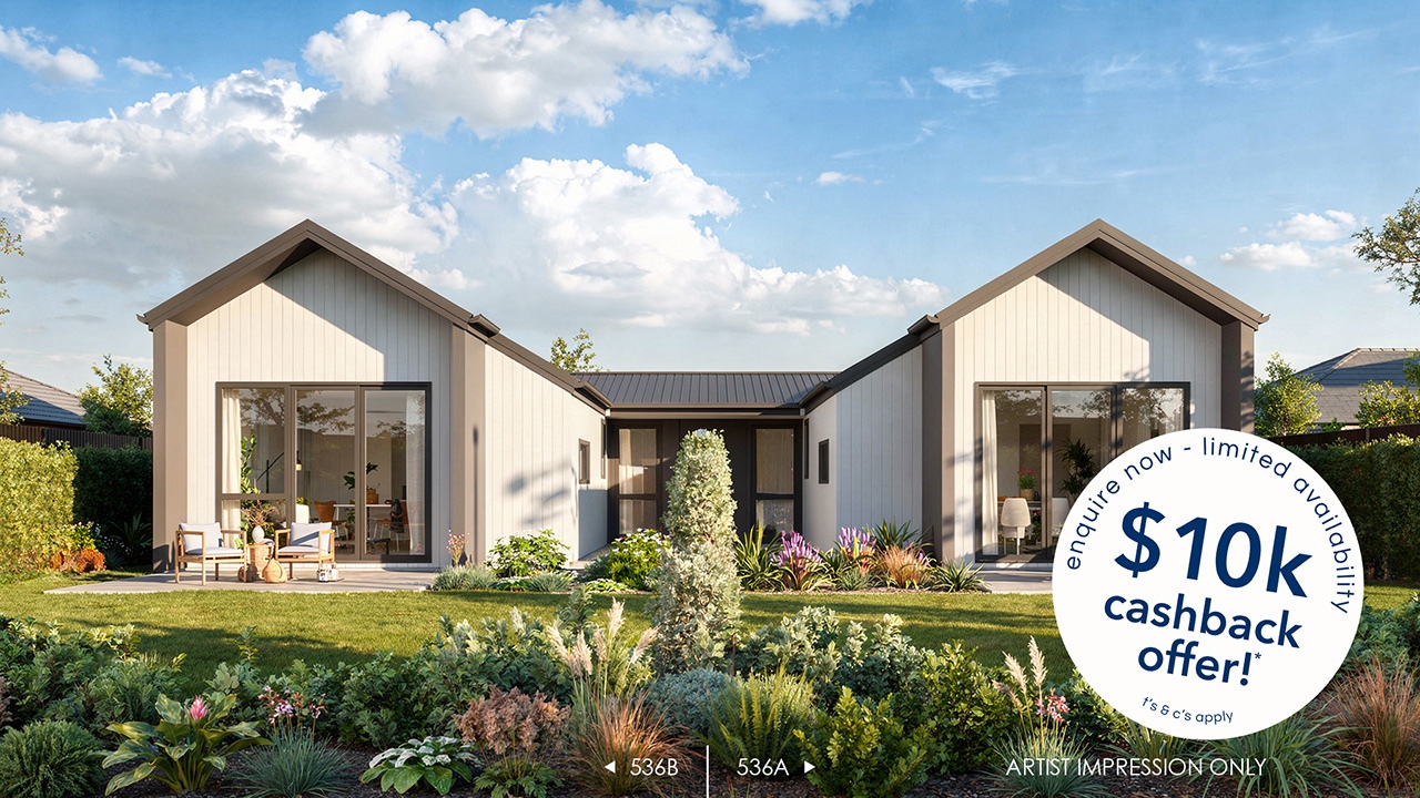  Generation Homes Lot 536B Stylish Duplex Homes – Secure One or Both! Render 3 Back Lot 536 Greenhill Park cashback web 