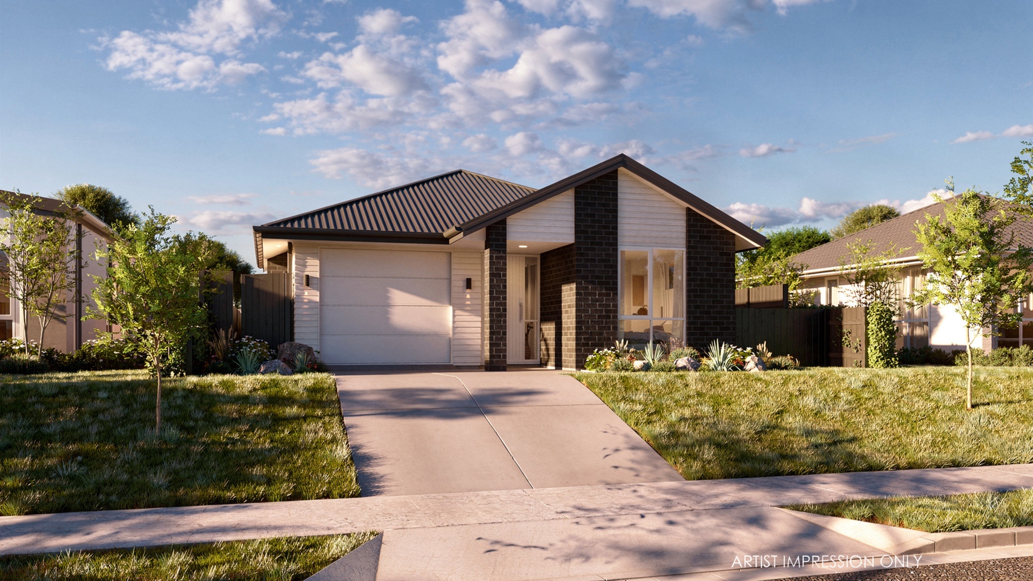  Generation Homes Freehold Living - Elevated Style Whai Lot 219 3 D Render Dark Brick B 