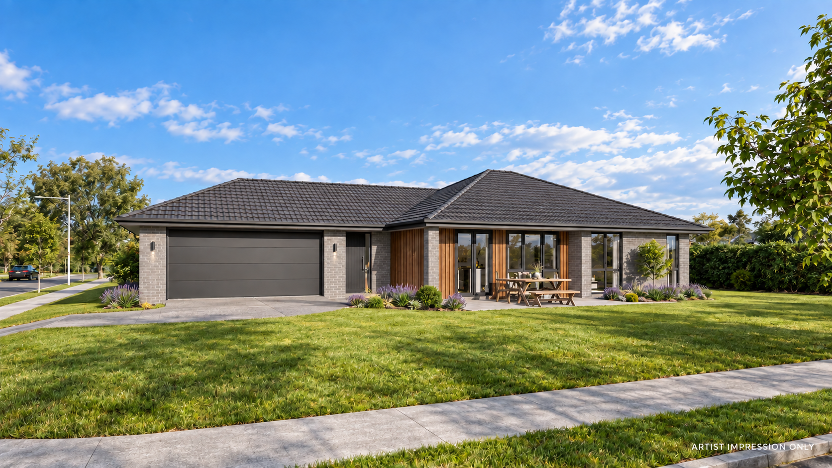  Generation Homes Lavender plan - Investor or Home first home buyer After Lavender Render Vibrant Photorealistic 