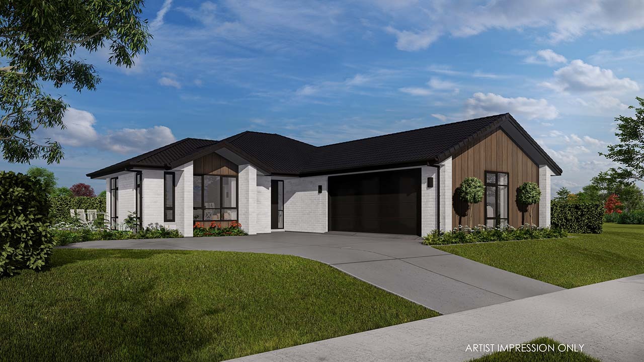  Generation Homes A HOME DESIGNED FOR YOUR NEXT CHAPTER – KAURI PLAN | PARKLANDS ESTATE Kauri Gable 3 D Render REV2 web 