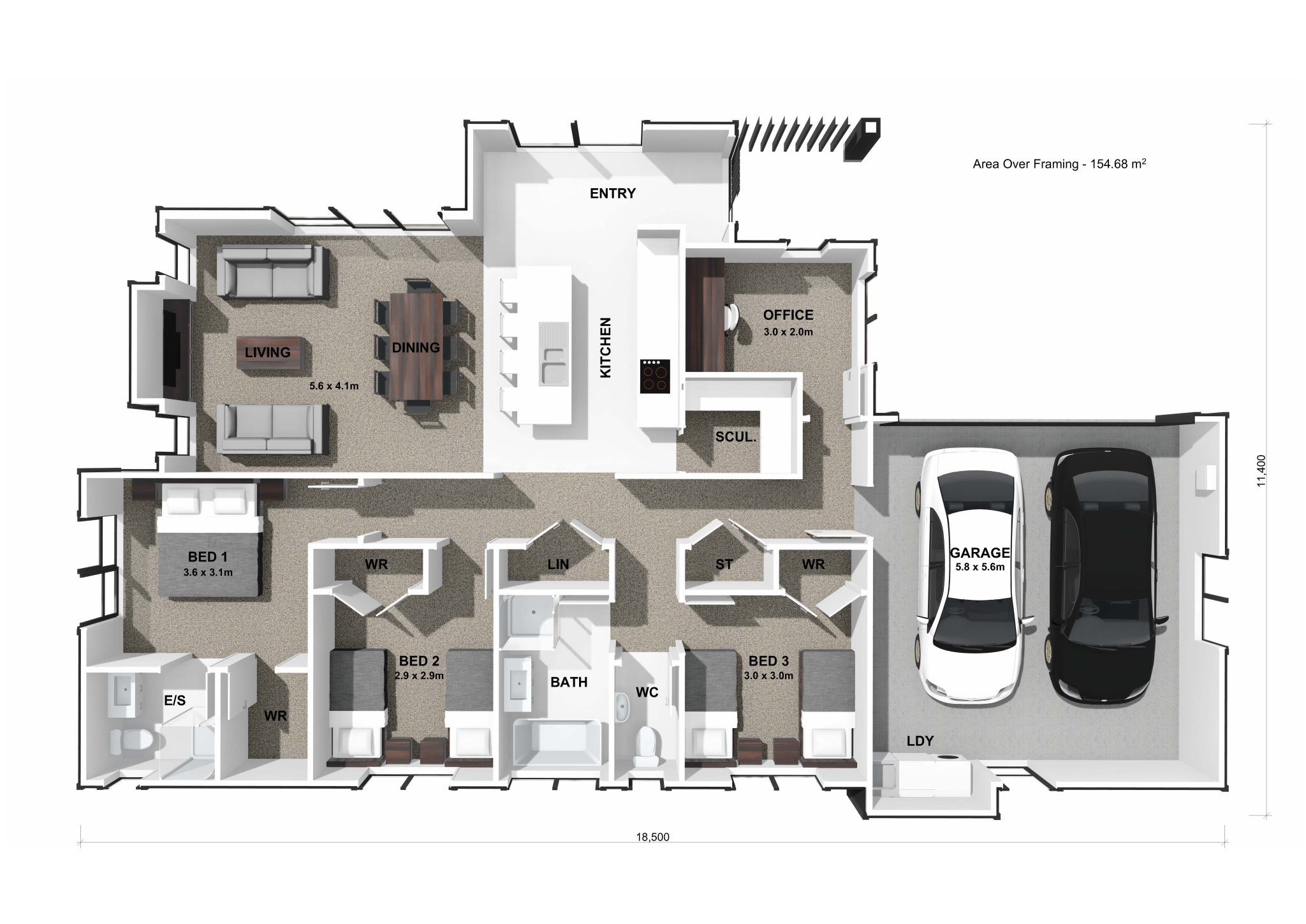  Generation Homes Investors and first home buyers must inspect Pātiki Lot 103 Te Awanui Waters 3 D Floor Plan 