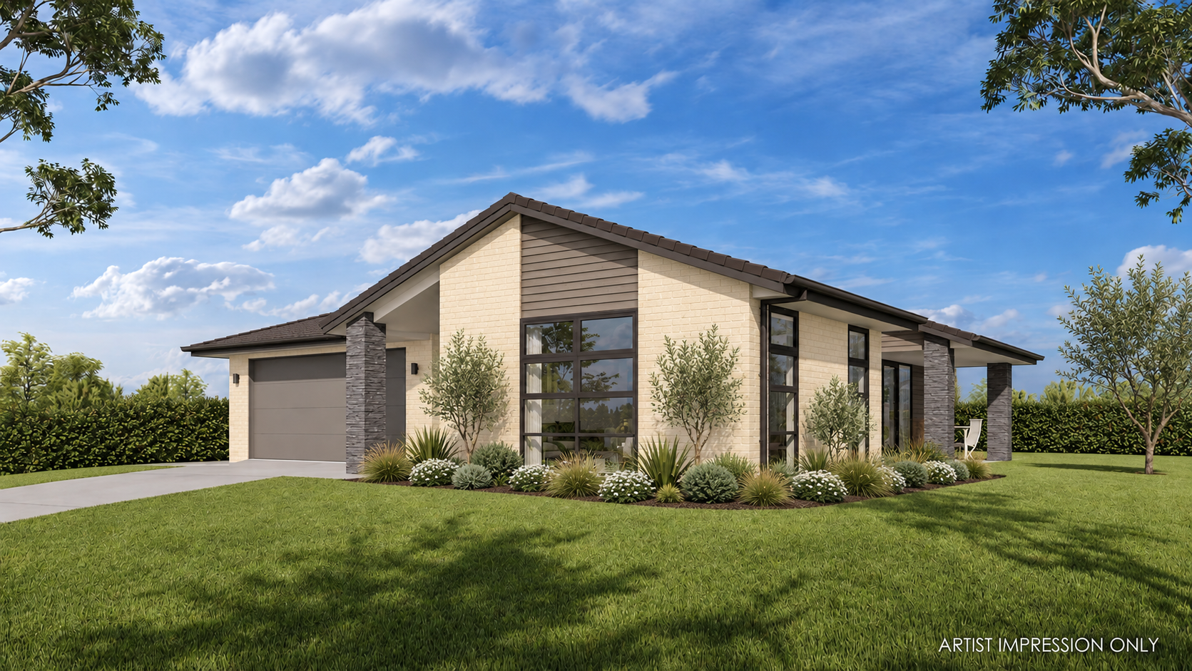  Generation Homes 4-Bedroom Sycamore | Build Time: 4 Months | Lot 244 Sycamore Render Variant 1 Warm Earthy 