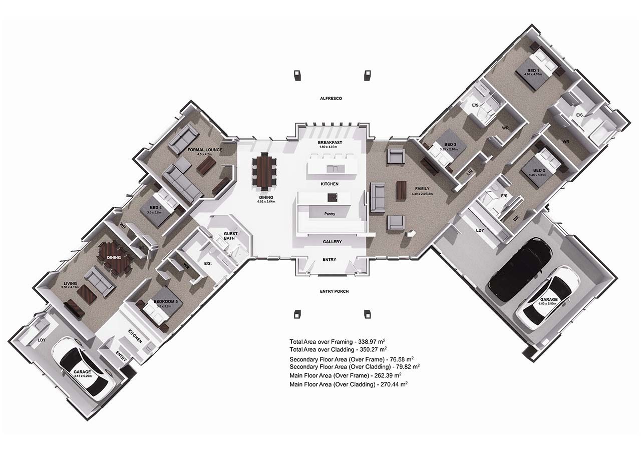 Generation Homes Pirongia Lifestyle Home & Income Buckingham 3 D Floor Plan web 