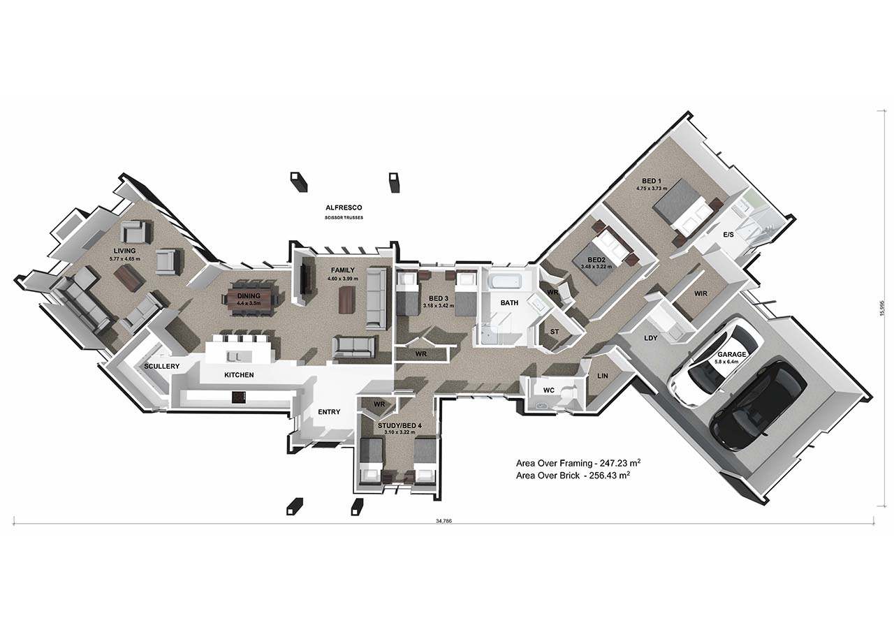  Generation Homes Highgrove Estate - Luxury Lifestyle Living Catalina 3 D Floor Plan web 