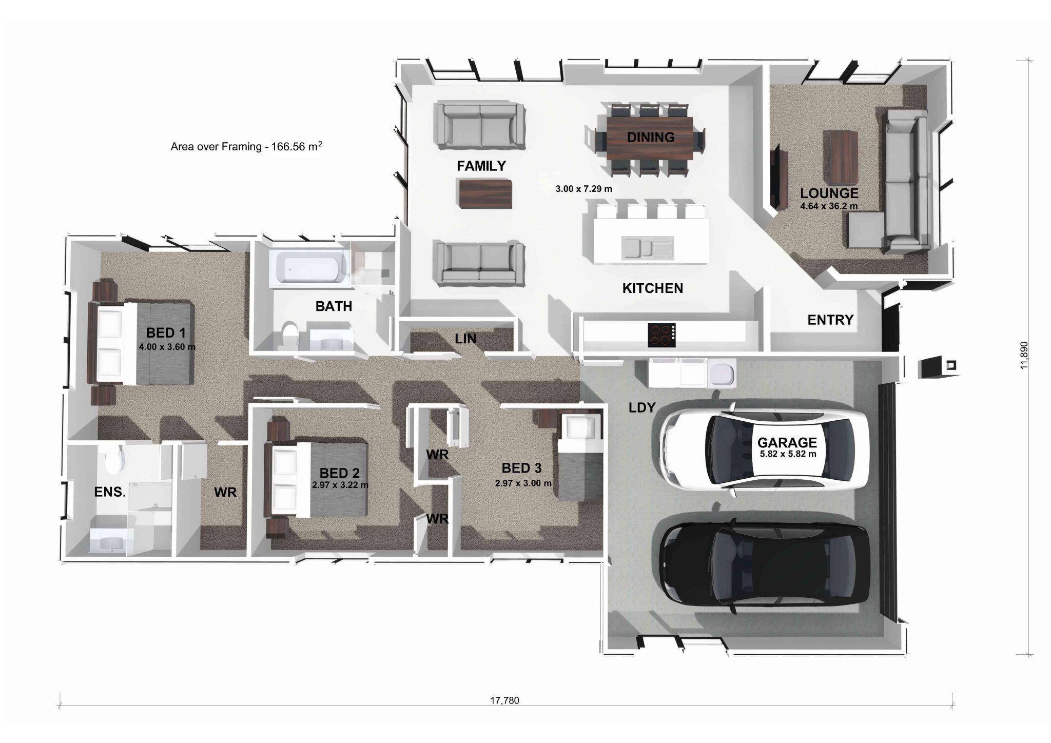  Generation Homes Smart Investment or First Family Home Cosgrove 3 D Floor Plan 