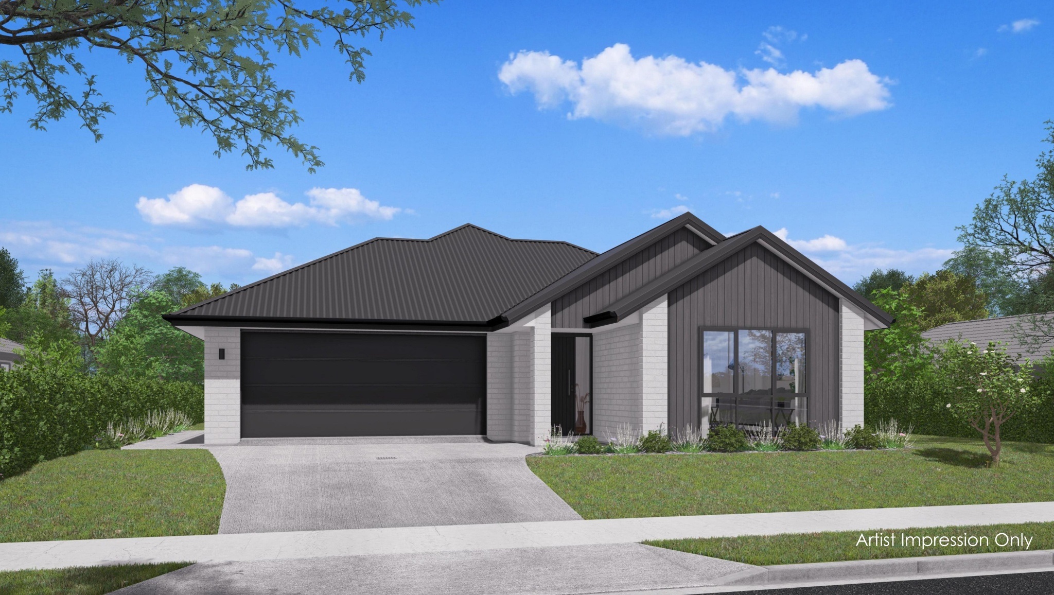  Generation Homes Comfort & Style in Grace Park Geneva Gable 30 3 D View White Brick flipped 