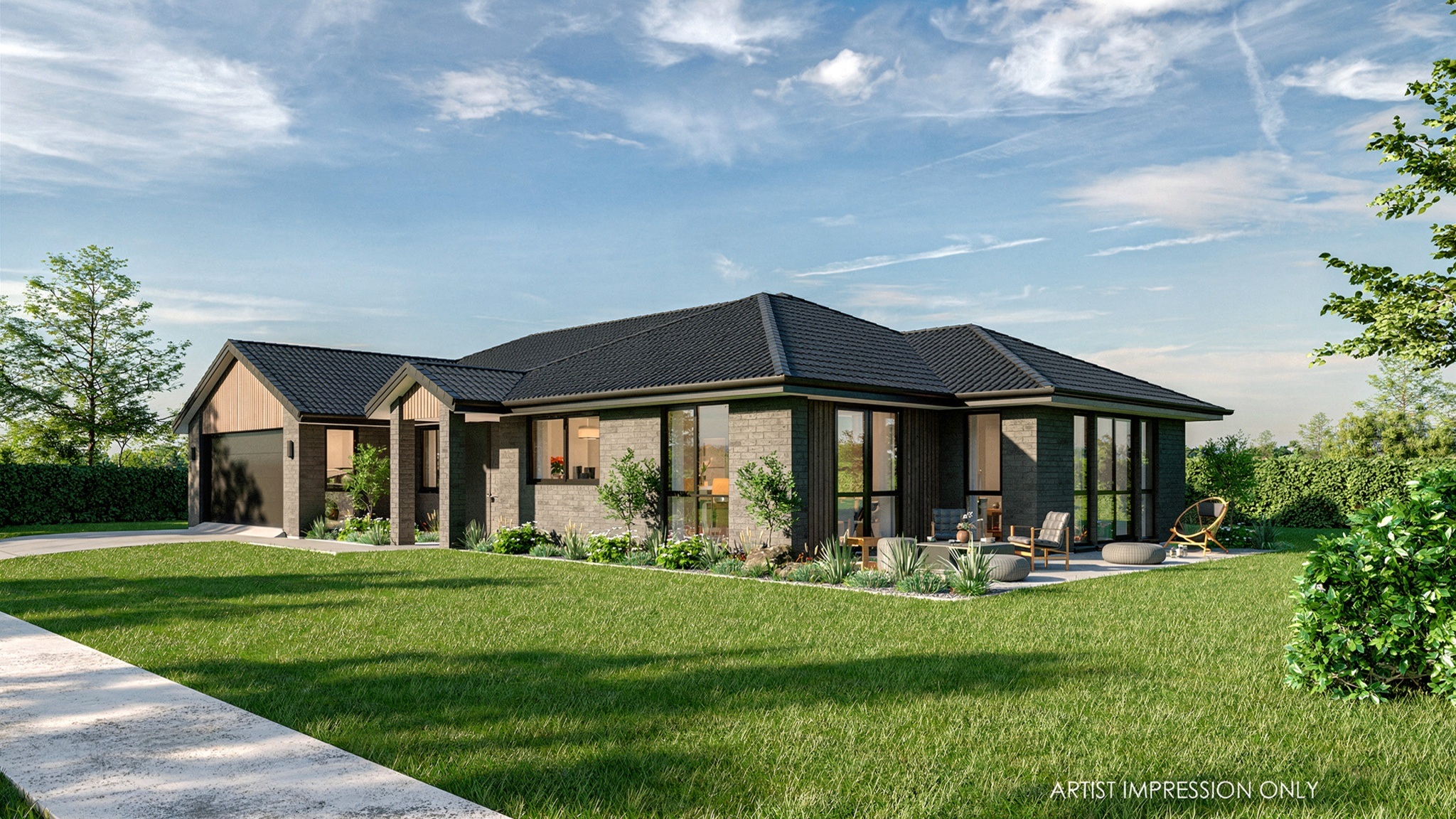  Generation Homes Modern Country Living at Maea Fields Juniper 3 D Render View DARK v2 Edit 