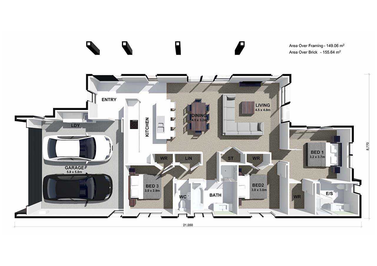  Generation Homes Perfectly Positioned- Pippins Koha Iti 3 D Floor Plan web 