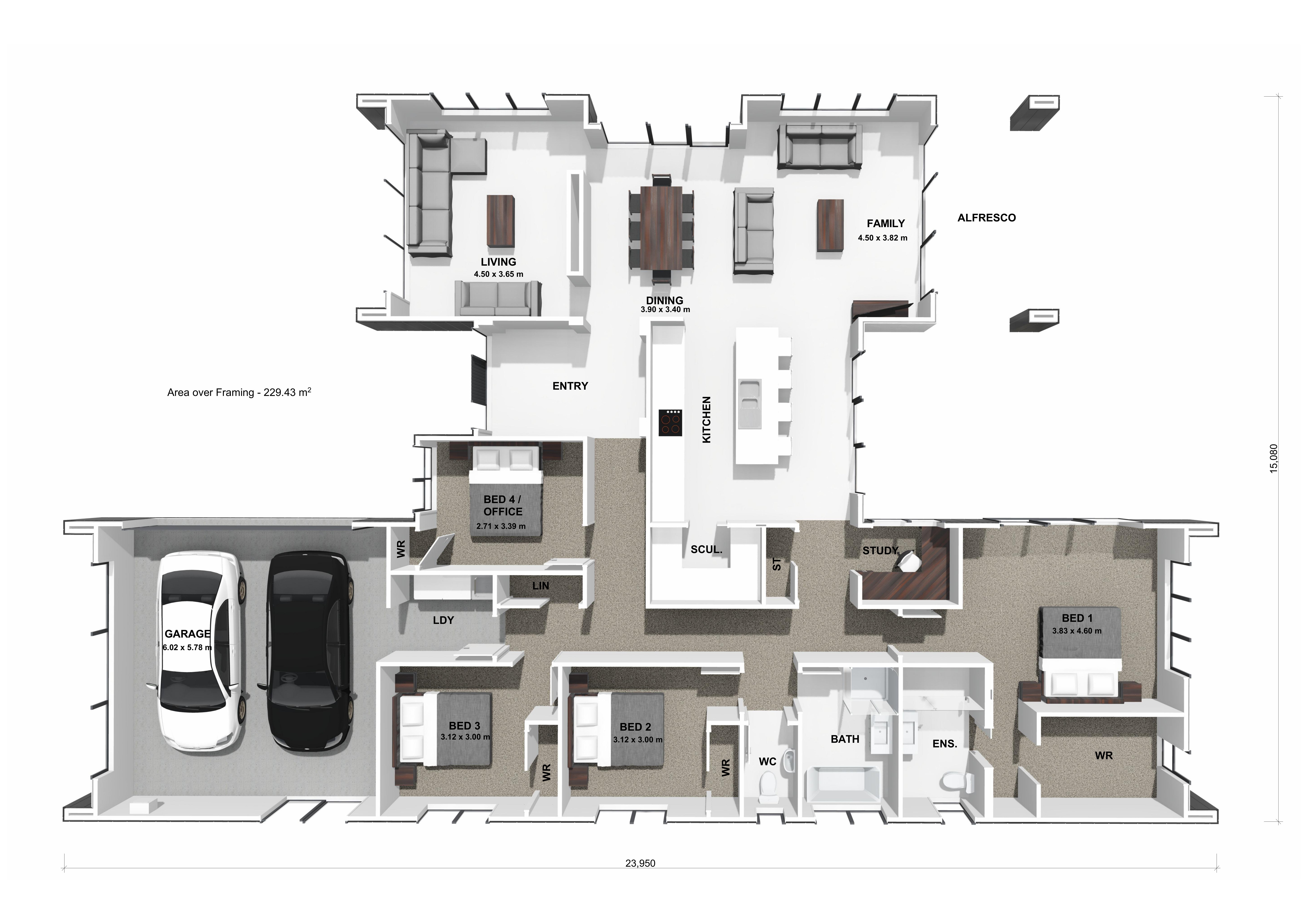  Generation Homes Luxury, Privacy, Space Kotahitanga 3 D Floor Plan 
