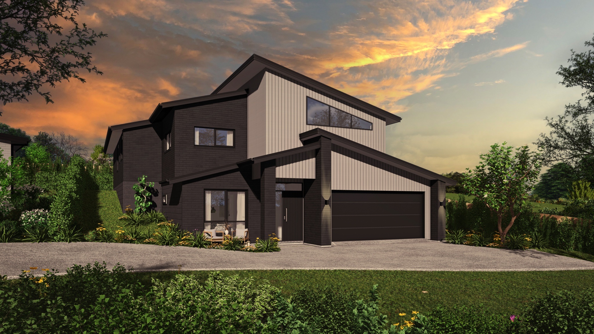 Generation Homes Scenic Views Silverwood Lane, Cambridge Lot 203 Silverwood Lane MONO 3 D View 01 night edit 