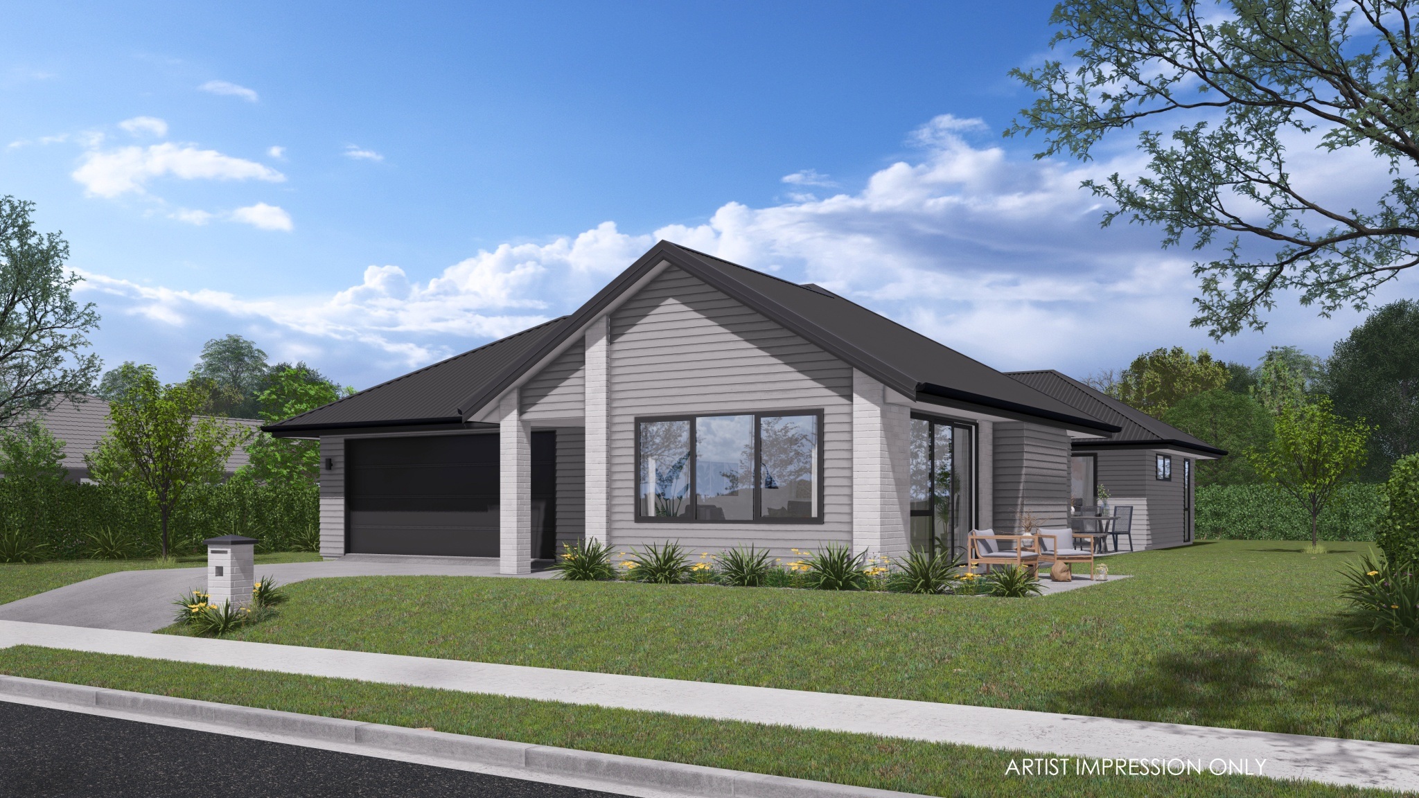  Generation Homes Live, Relax, Entertain Wainui Hip Gable 30 3 D View 