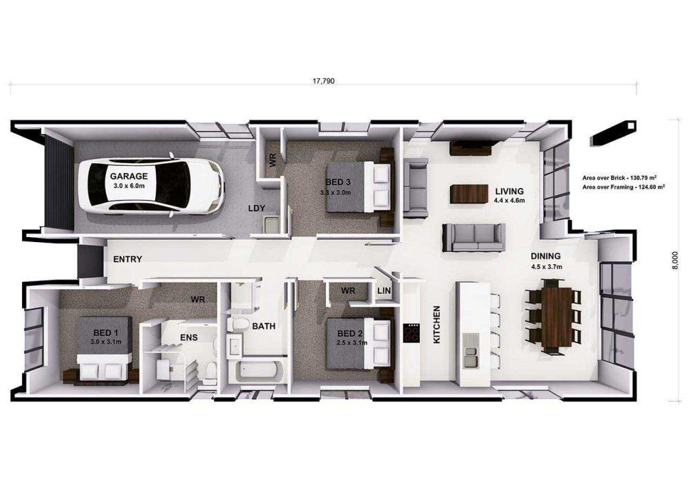  Generation Homes Downsize in Style Wateā Hunua Views Lot 271 3 D Floor Plan web 