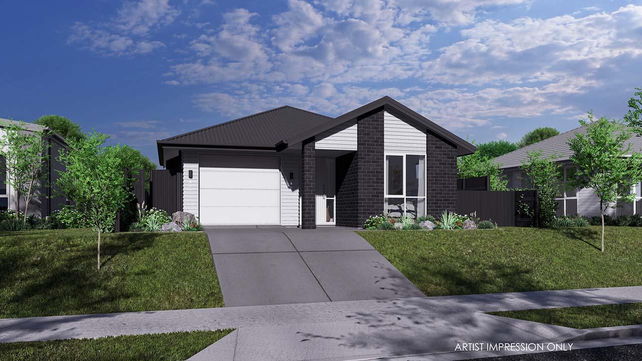  Generation Homes Whai - Affordable modern living Whai Lot 219 3 D Render Dark Brick web 