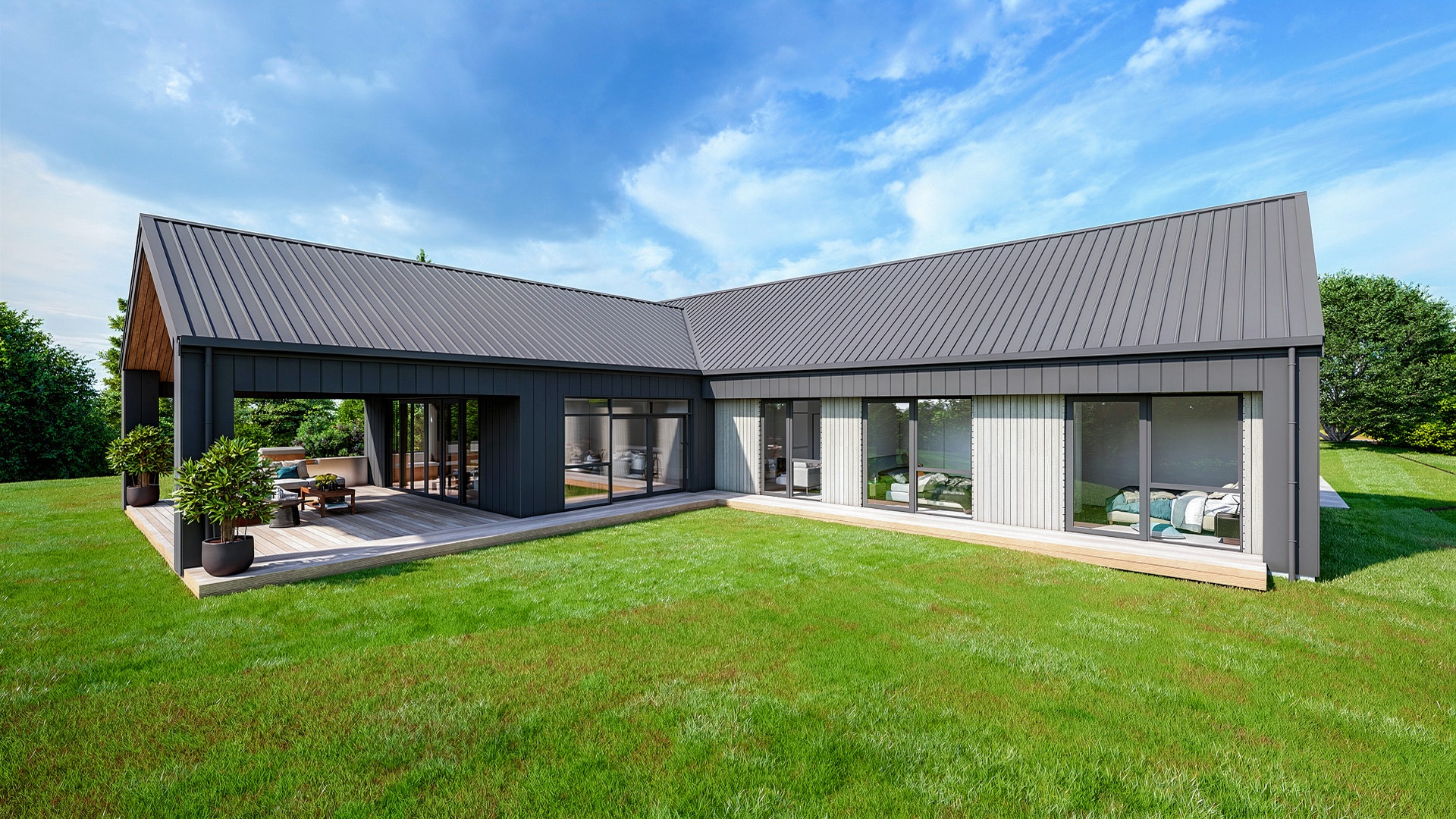  Generation Homes Contemporary Island Retreat on Serene Pararēkau Island Muriwai 3 D Render exterior 4 AI 