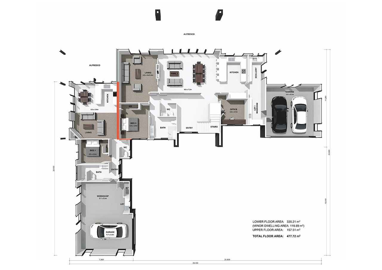  Generation Homes Devon Devon 3 D FLOOR PLAN Ground Floor web 