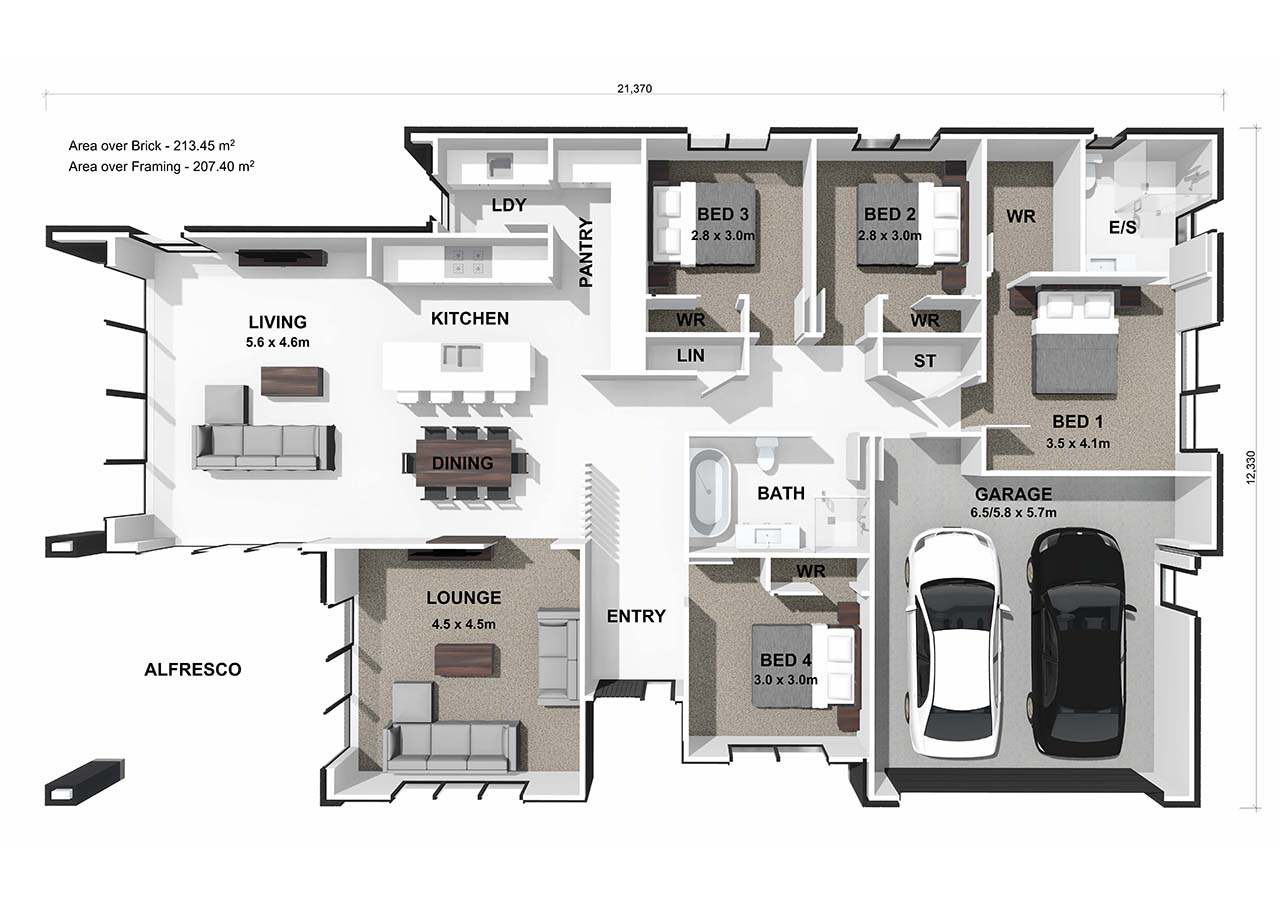  Generation Homes Ōkura Okura Lot 54 Milldale 3 D Floor Plan web 