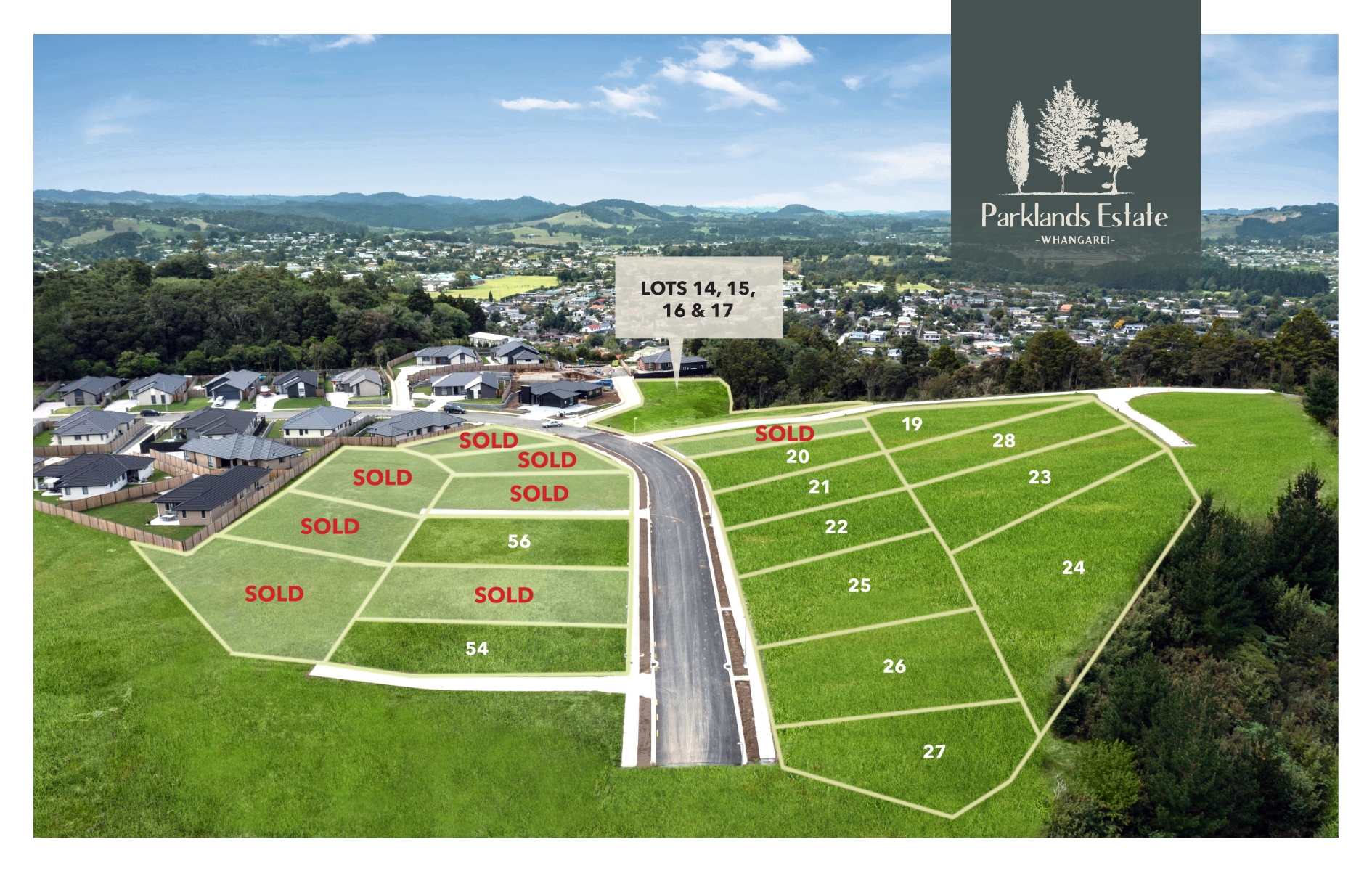  Generation Homes Parklands Estate, Whangarei - Stage 2 0825 Parklands S2 gridlines 